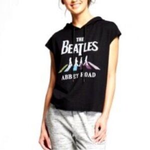 The Beatles Abbey Road sleeveless hooded top sz S
